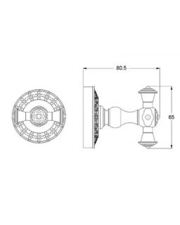 Крючок для ванной комнаты Bronze de Luxe WINDSOR K25205, бронза